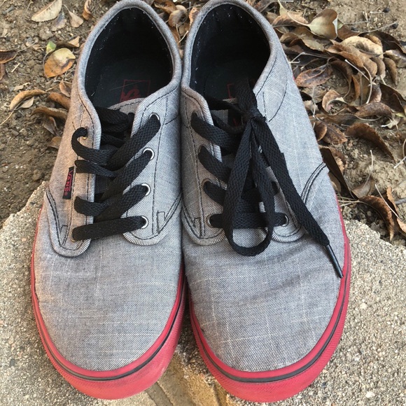 vans grey red